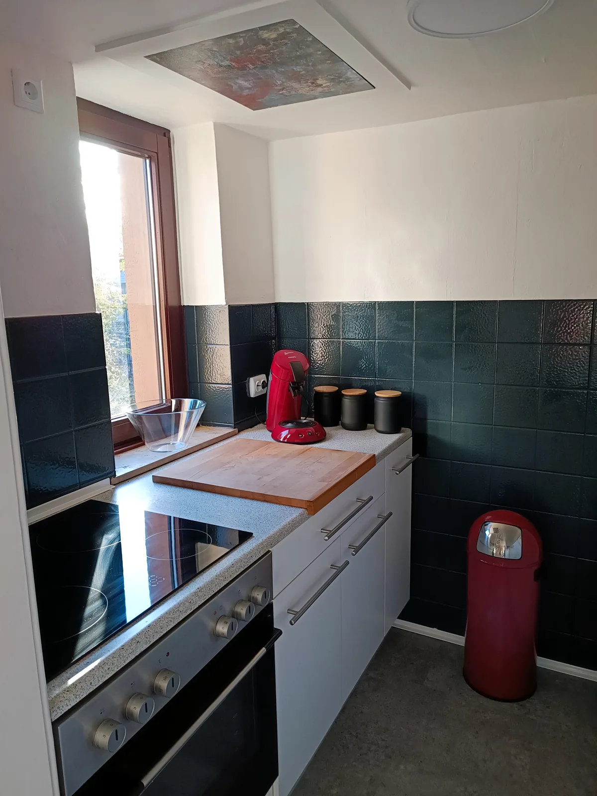 Ausgestattete Küche im Apartment Cato